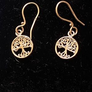 Tree of life sterling silver earrings